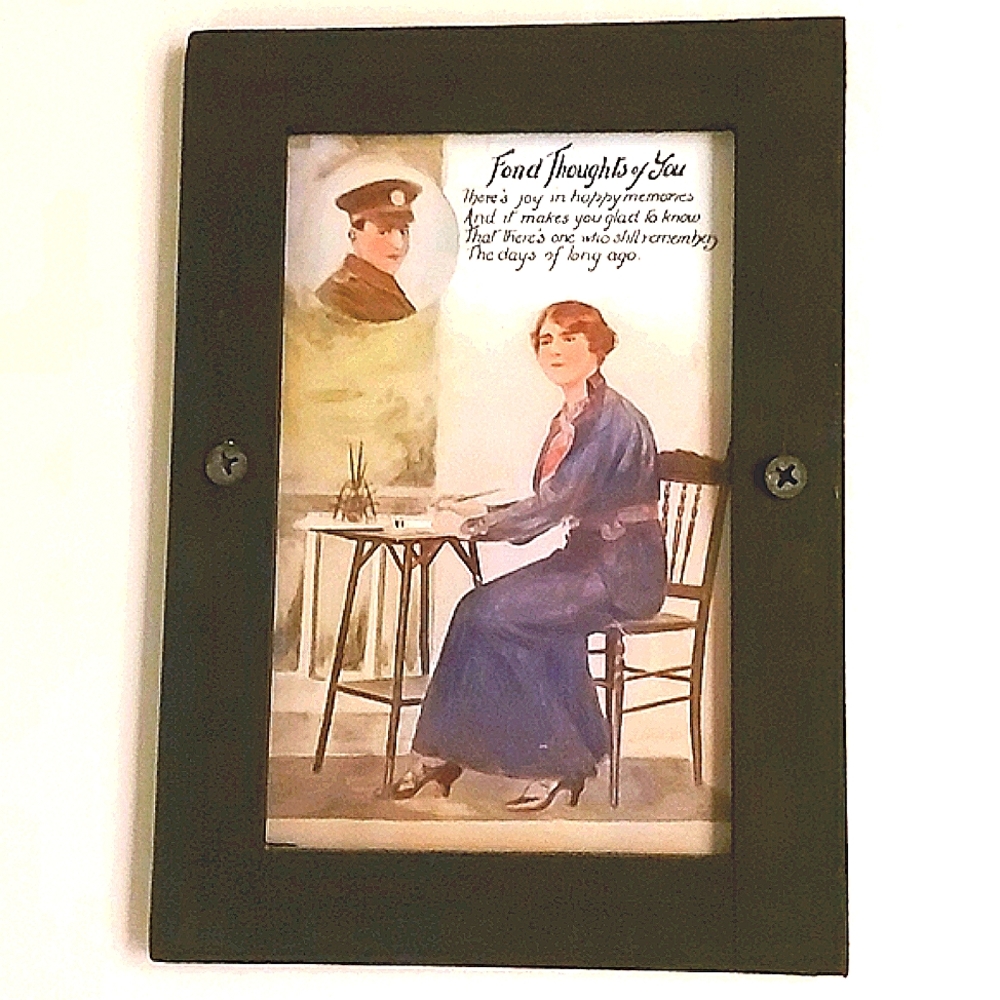 5 for $25- Vintage Postcard Collectible in Black Frame